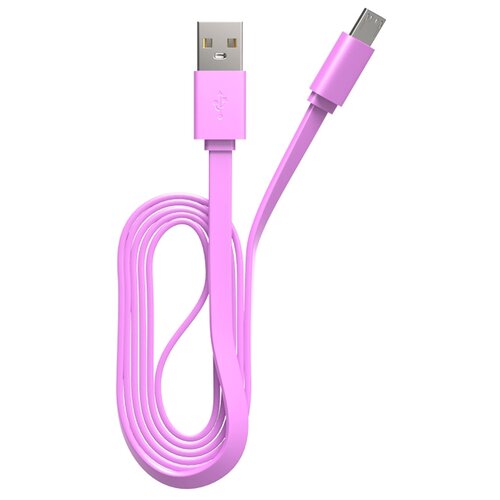 Кабель MAXVI MC-01F USB - microUSB, 1 м, 1 шт., фиолетовый кабель maxvi mc 01f usb microusb 1 м 1 шт черный