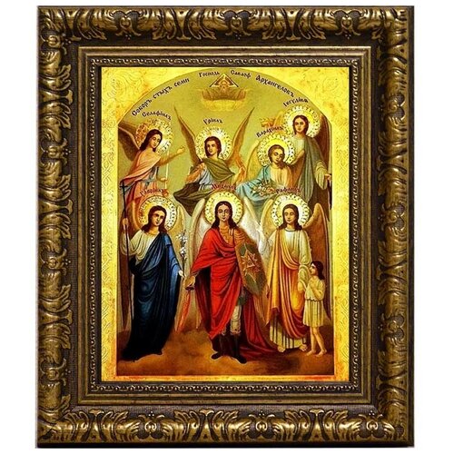 Собор семи Святых Архангелов Божьих. Икона на холсте. жития святых небесные покровители 100 имён