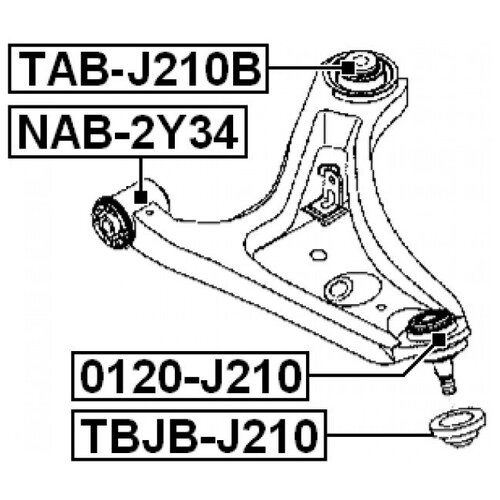 Опора шаровая переднего нижнего рычага Toyota (Тойота), 48068-B4010 (48068B4010)
