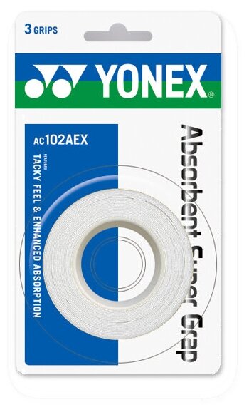 Обмотка для ручки ракетки Yonex Overgrip Absorbent AC102A х3 White