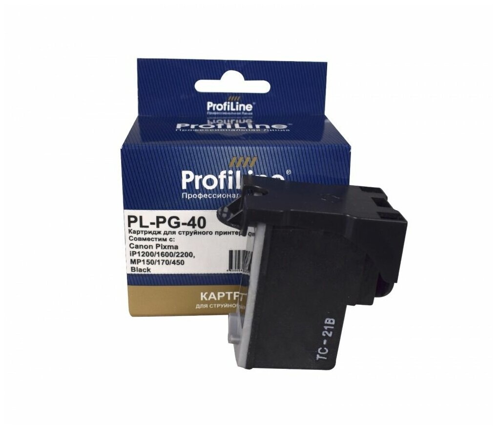 Картридж PL-PG-40 для принтеров Canon Pixma iP1200/1600/2200, MP150/170/450 Black водн ProfiLine