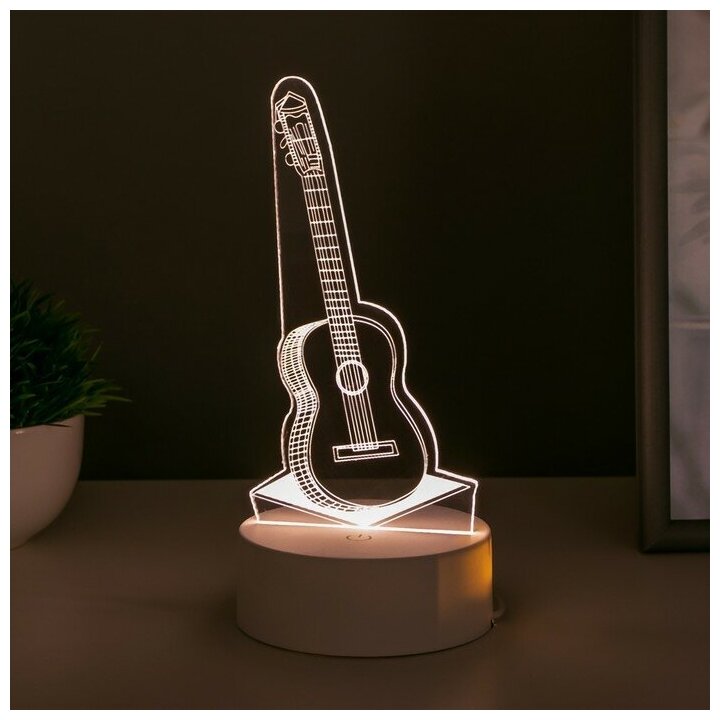 Светильник сенсорный "Гитара" LED 3 цвета от USB (1шт) - фотография № 5