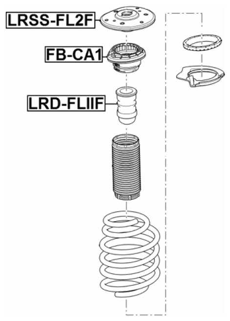 Отбойник переднего амортизатора Febest LRD-FLIIF