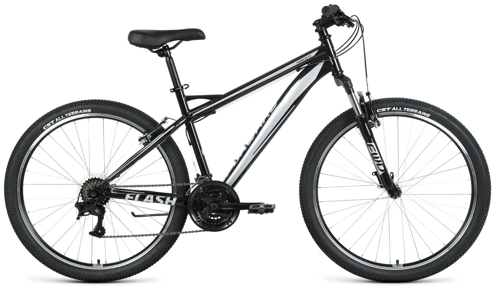 Велосипед Forward Flash 26 1.2 2022 рост 17" черный/серый