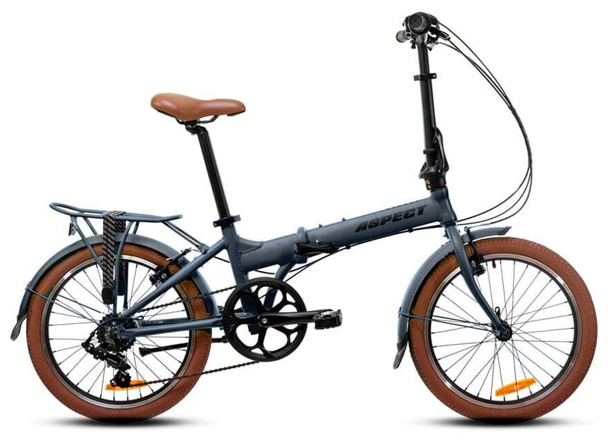 Складной велосипед с колесами 20" Aspect Borneo 7 синий алюминиевая рама 7 скоростей