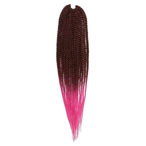 Queen fair SIM-BRAIDS Афрокосы, 60 см, 18 прядей (CE), цвет русый/розовый(#FR-11)