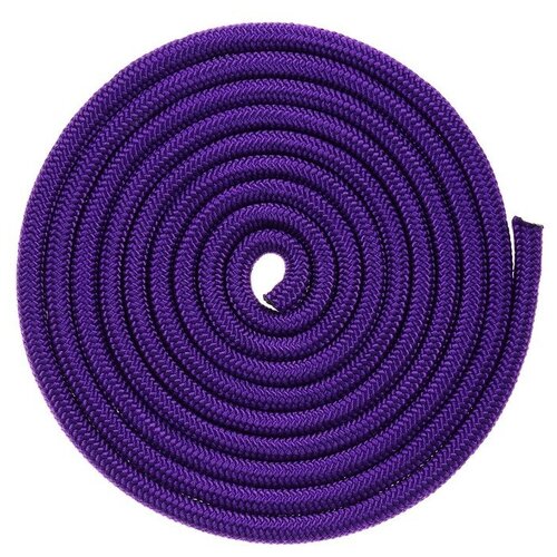 фото Скакалка гимнастическая утяжелённая, верёвочная, 2,5 м, 150 г, цвет фиолетовый grace dance