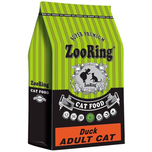 ZooRing Adult Cat Duck, Сухой корм для кошек, Утка 10кг