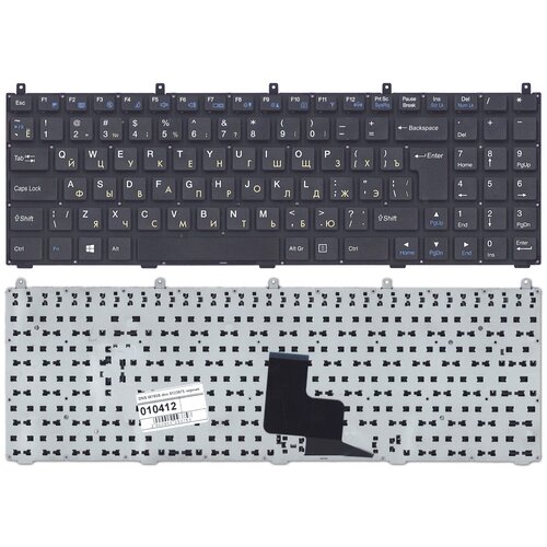 Клавиатура для ноутбука DNS W765S черная без рамки широкий Enter клавиатура для ноутбука dns 0123975 c4500 clevo w765 mp 08j46su 430 черная с рамкой