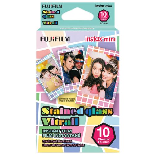 Картридж Fujifilm Instax Mini Stained Glass, 10 снимков картридж для fujifilm instax mini shiny star