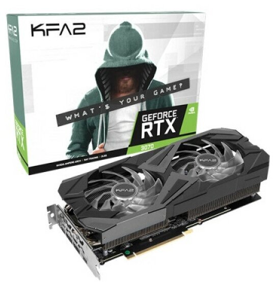 Видеокарта KFA2 GeForce RTX 3070 X LHR 1500Mhz PCI-E 4.0 8192Mb 19000Mhz 256 bit HDMI 3xDP 37NSL6MD2VXK