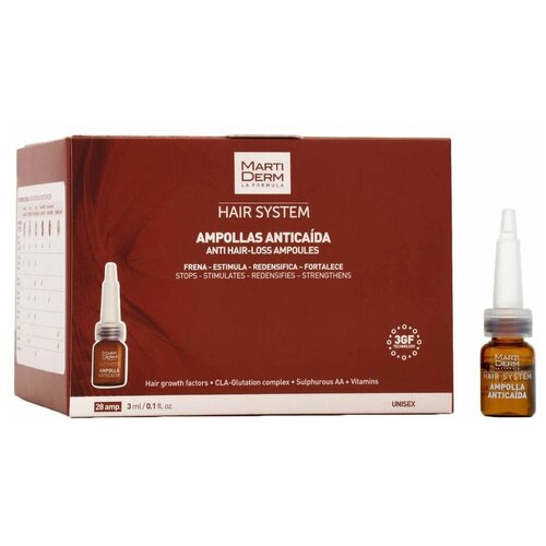 Ампулы против выпадения волос MARTIDERM Hair System 28 х 3 мл