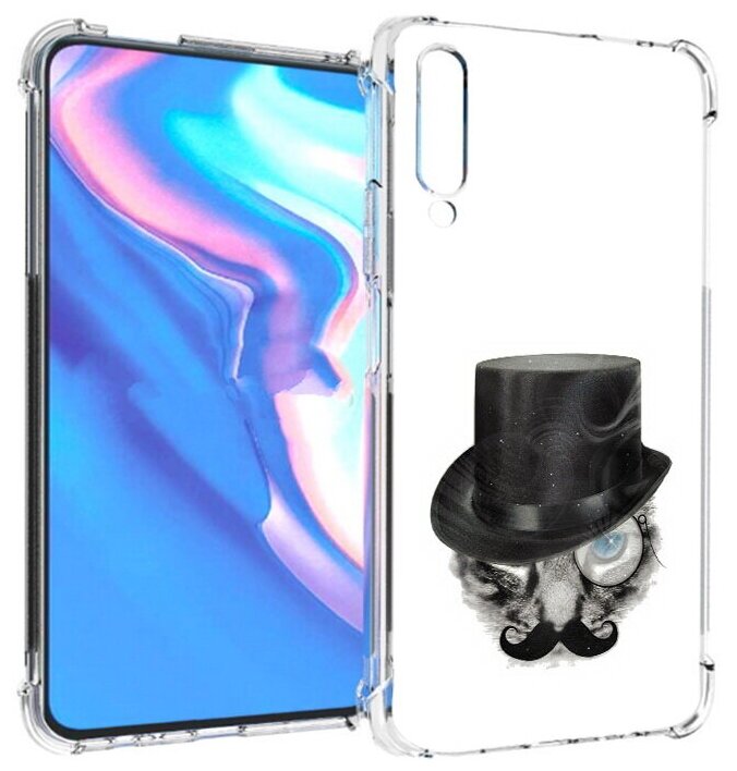 Чехол задняя-панель-накладка-бампер MyPads интелегентный кот для Honor 9X Pro/Huawei Y9s/P Smart Pro 2019 противоударный