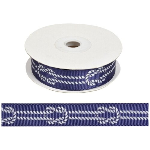 Лента жаккардовая Etiket Tekstil B 20 мм, бело-синяя, 10 м (VB.519206)