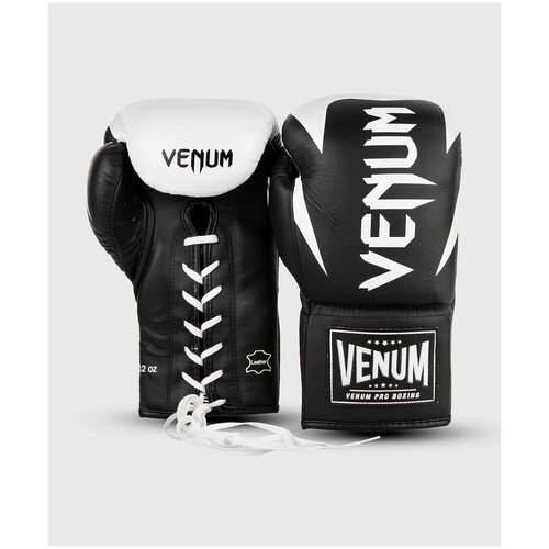 Боксерские перчатки боевые Venum Hammer Pro черный/белый 10 унций