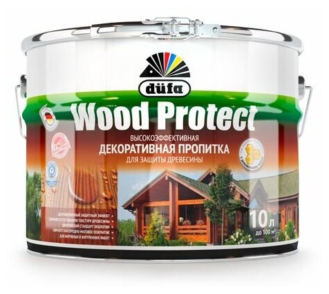 фото Пропитка DUFA Wood Protect для защиты древесины с воском Сосна 2,5 л