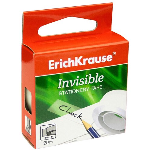 Клейкая лента ErichKrause Invisible, 18 мм х 20 м