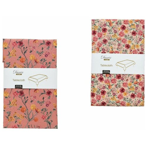 Скатерть Летнее разнотравье полиэстер розовый фон 80х80 см Kaemingk 2228₽
