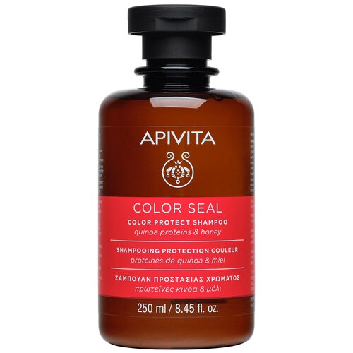 Apivita Color Seal Шампунь для окрашенных волос с протеинами Киноа и Медом 250мл