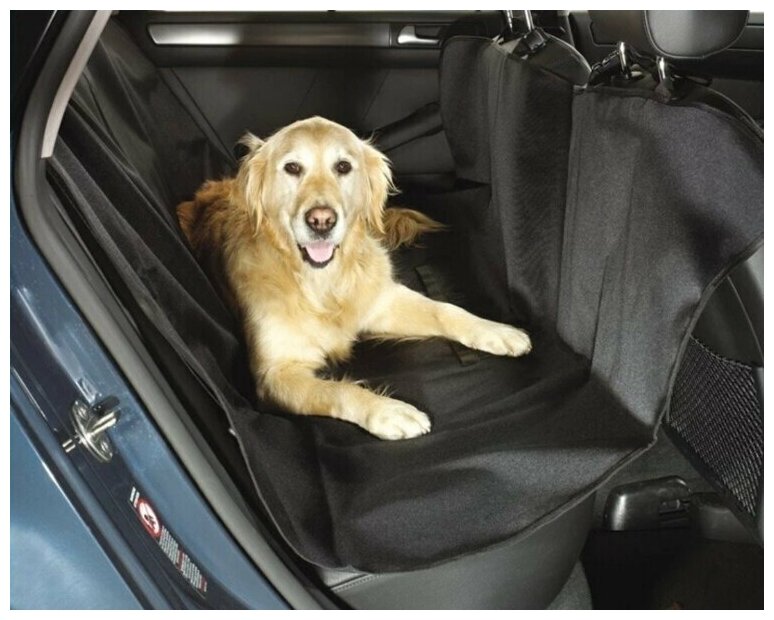 Коврик для собак в машину PET SEAT COVER 144х144 см / Водонепроницаемый авто-коврик черный, VITtovar