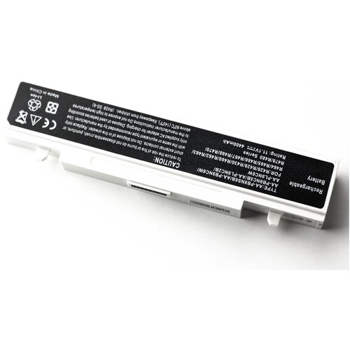 Аккумулятор для Samsung R425 R428 R430 R520 белый (11.1V 4400mAh) p/n: AA-PB9NC5B AA-PB9NC6B усиленный аккумулятор для samsung aa pb9nc6b 6600mah