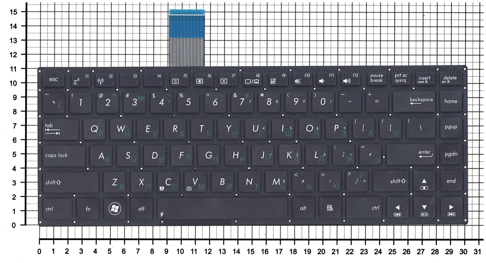 Клавиатура для ноутбука Asus MP-12F33K0-920W русская черная