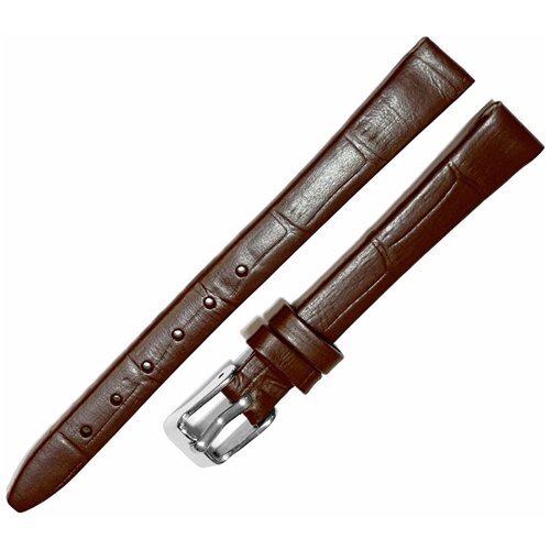 фото Ремешок 1003-01-1-2 kroko коричневый кожаный ремень 10 мм для часов наручных из натуральной кожи матовый женский крокодил ardi