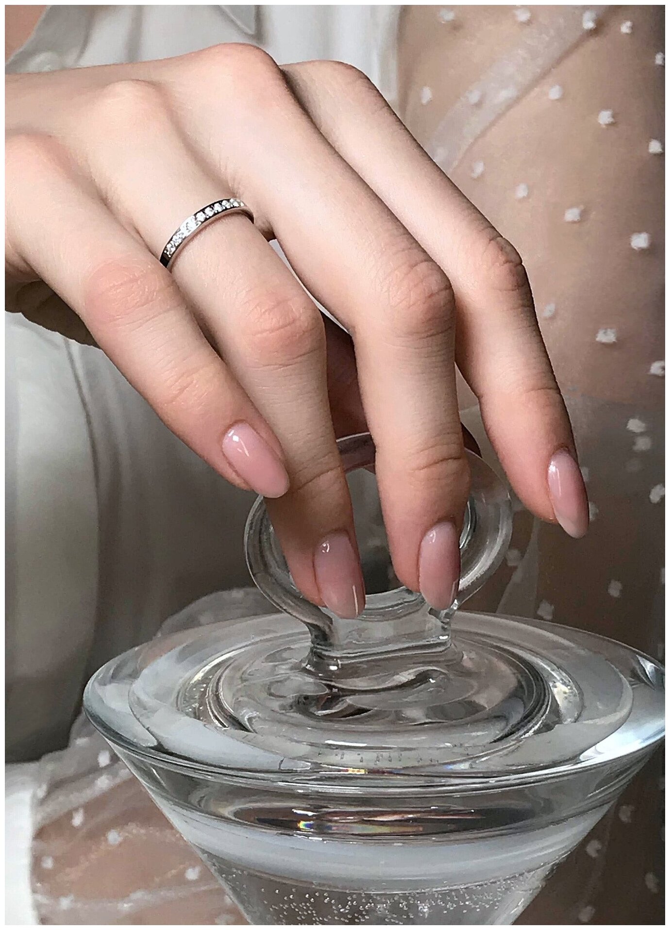 Кольцо помолвочное WONDERLI, серебро, 925 проба, родирование, фианит