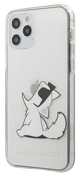 Чехол Karl Lagerfeld прозрачный с рисунком кошки для iPhone 12 | 12 Pro, Choupette Fun