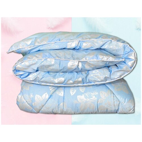 Одеяло Лебяжий пух Зимнее 200х220 в тике. Евро. Теплое. Пышное. 500 гр/кв.м