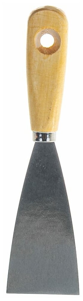 фото Шпатель металлический с деревянной рукояткой 50мм