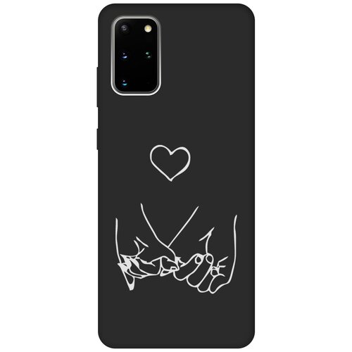 Матовый Soft Touch силиконовый чехол на Samsung Galaxy S20+, Самсунг С20 Плюс с 3D принтом Lovers Hands W черный матовый soft touch силиконовый чехол на samsung galaxy s20 ultra самсунг с20 ультра с 3d принтом lovers hands w черный