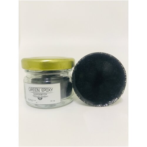 Перламутры черный графит Green Epoxy 10г