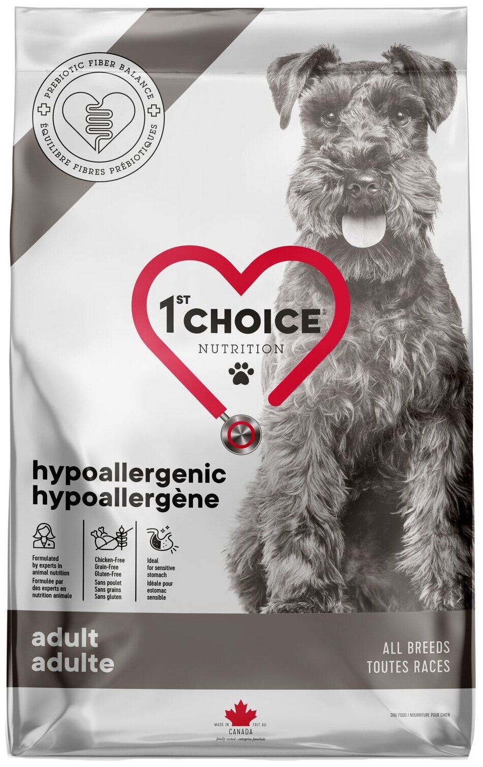 Корм 1st Choice Hypoallergenic All Breeds для собак, гипоаллергенный, с уткой, 4.5 кг