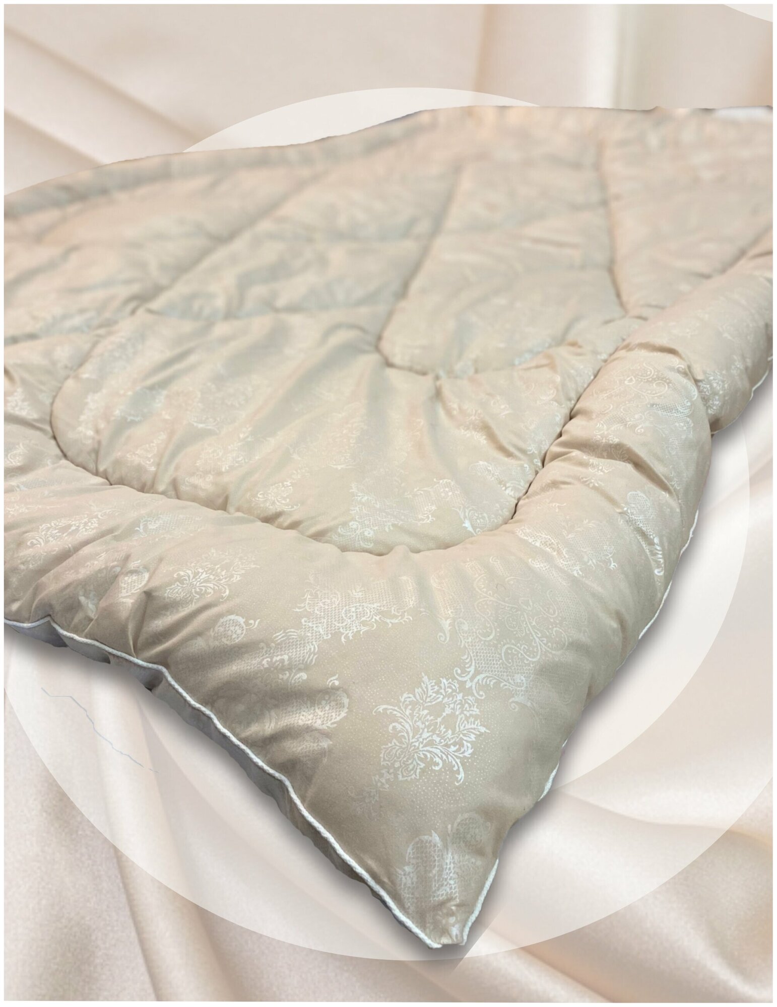 Одеяло Ангора 172х205 с шерстью ангорской козы в тике. Зимнее, очень теплое, 2-х спальное. ДОМ текстиля - фотография № 1
