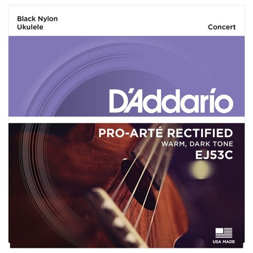 D'ADDARIO EJ53C - струны для укулеле, чёрный нейлон asm au006b струны для укулеле чёрный нейлон