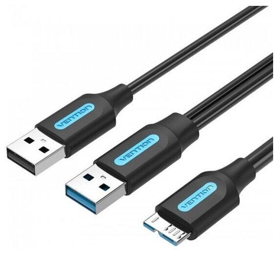 Кабель Vention USB 3.0 AM/micro B, USB 2.0 AM -1м