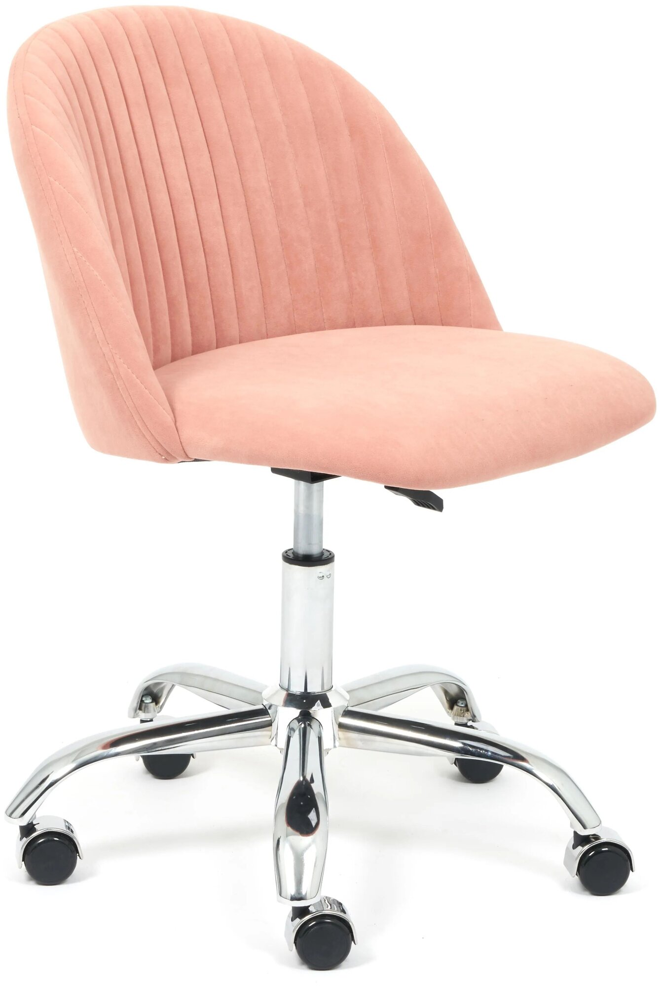 Кресло офисное MELODY б/п флок, розовый (137)