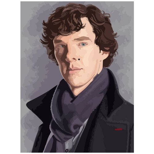 Картина по номерам Шерлок Sherlock (Бенедикт Камбербетч) - 9022 В 30x40