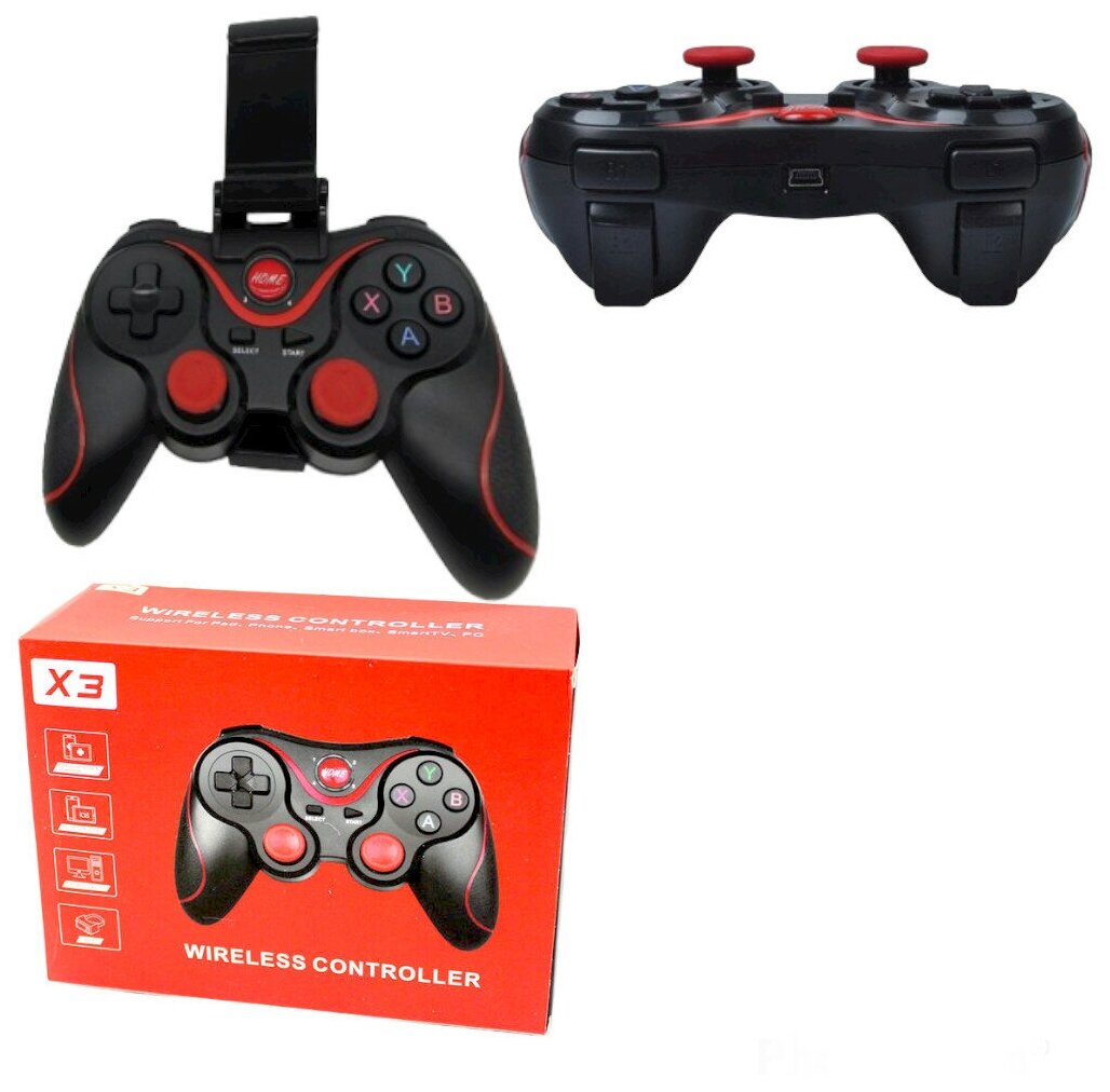 Геймпад Игровой GEN GAME Wireless X3 Джойстик Bluetooth для игры Классический Джойстик для смартфона черный