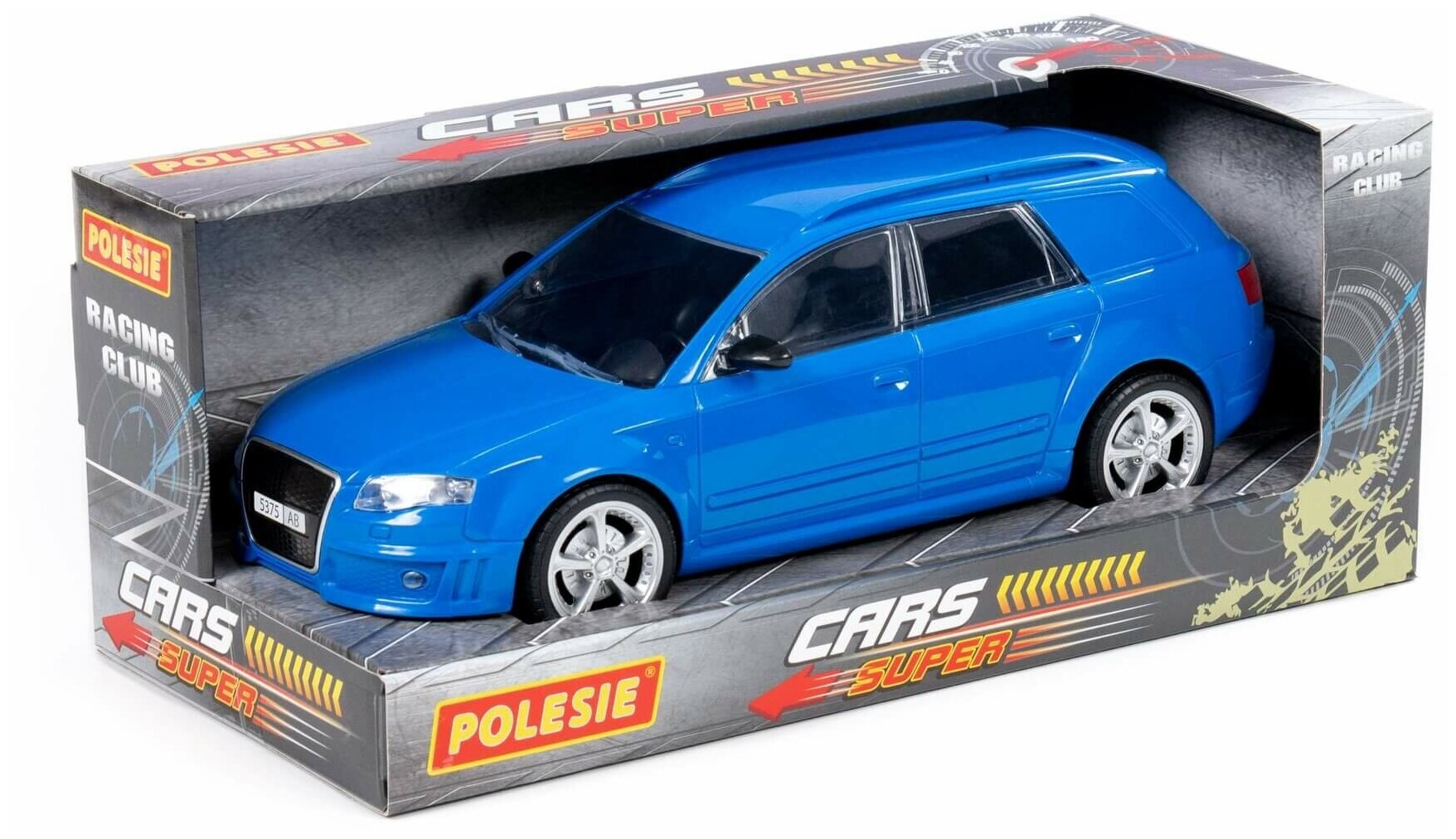 Машинки Полесье "Легенда-V3", автомобиль легковой инерционный (синий) (в коробке)