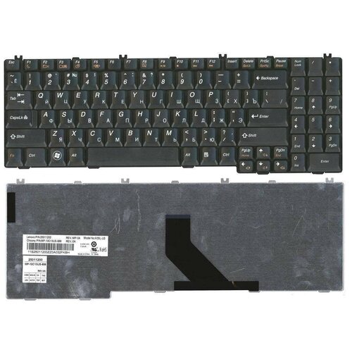 Клавиатура для ноутбука Lenovo IdeaPad G550-4L черная 1220₽