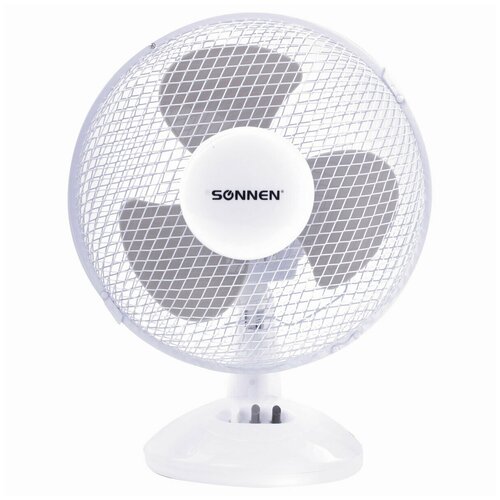 Вентилятор настольный SONNEN FT23-B6 d23 см 25 Вт на подставке 2 скоростных режима белый 1 шт в заказе 245900₽