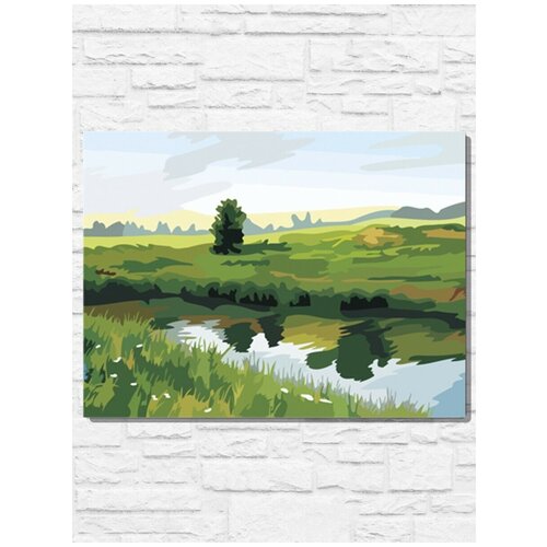 Картина по номерам на холсте Пейзаж (природа, река) - 9230 Г 30x40
