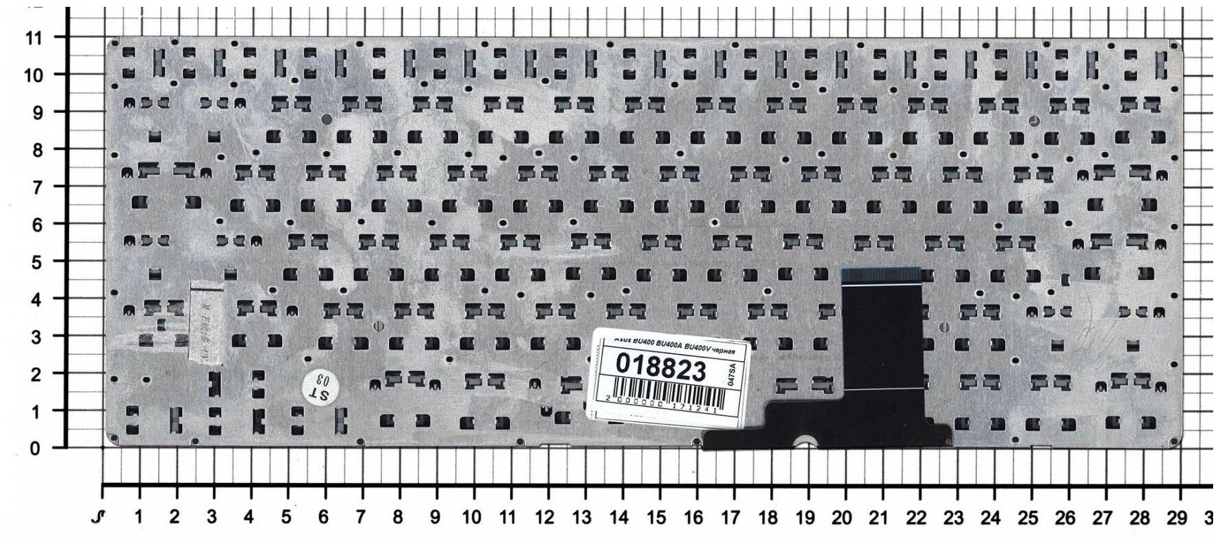 Клавиатура для ноутбука Asus BU400 черная без рамки