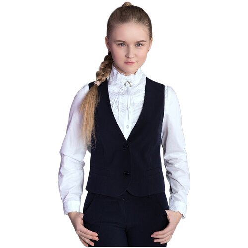Школьный жилет для девочки Инфанта, модель 1105, цвет серый, размер 146-72