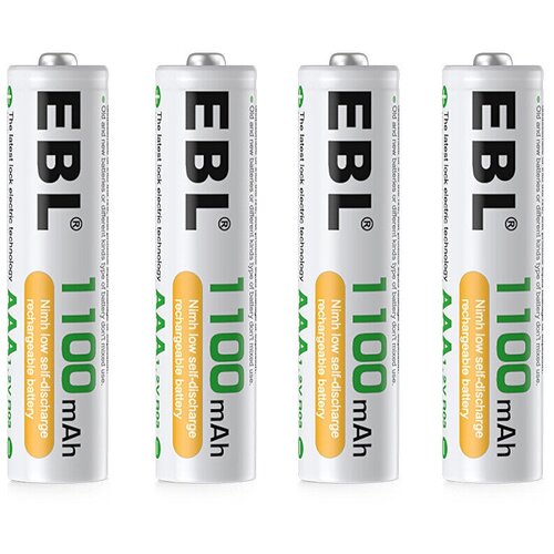 Комплект аккумуляторных батарей EBL AAA 1100mAh (4шт)