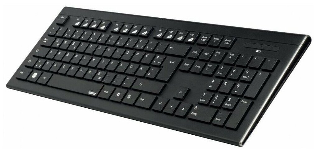 Клавиатура + мышь Hama Cortino клавиатура черная, мышь черная, USB беспроводная