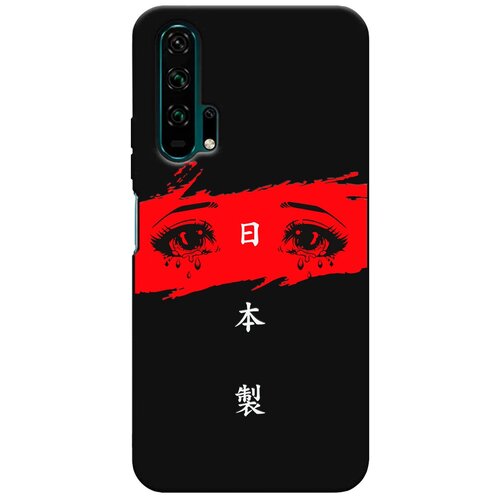 Силиконовый чехол Mcover на Honor 20 Pro с рисунком Красно-белые глаза / аниме силиконовый чехол mcover на honor 10 с рисунком красно белые глаза аниме