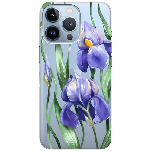 Силиконовый чехол на Apple iPhone 13 Pro Max / Эпл Айфон 13 Про Макс с рисунком Amazing Irises силиконовый чехол на apple iphone 13 pro эпл айфон 13 про с рисунком amazing irises